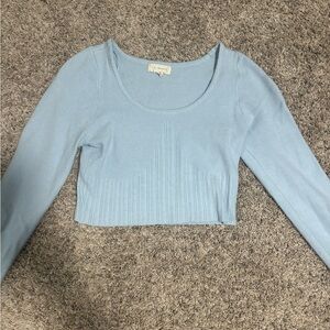 LA Hearts Blue Sweater crop top